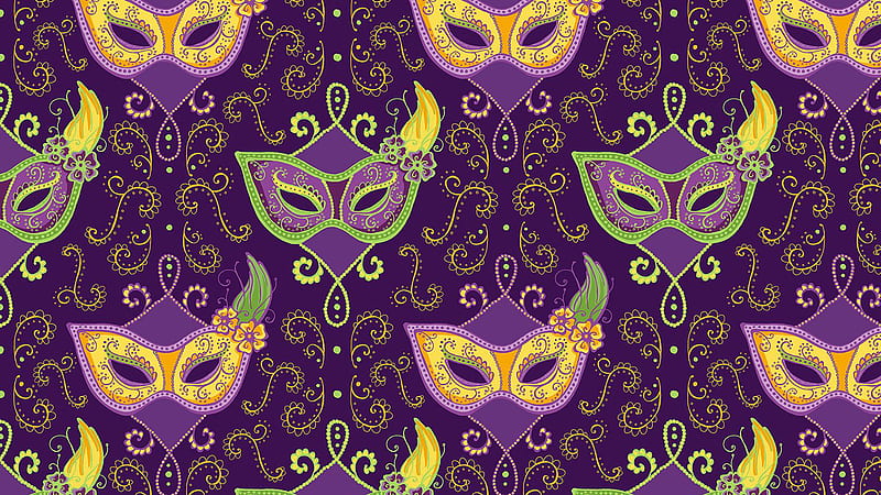 Mardi Gras Purple Face Maski Art Mardi Gras, HD wallpaper