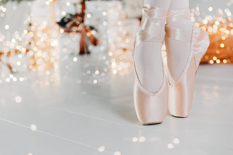 pointe shoes, ballet, dance, legs, ribbons, HD wallpaper
