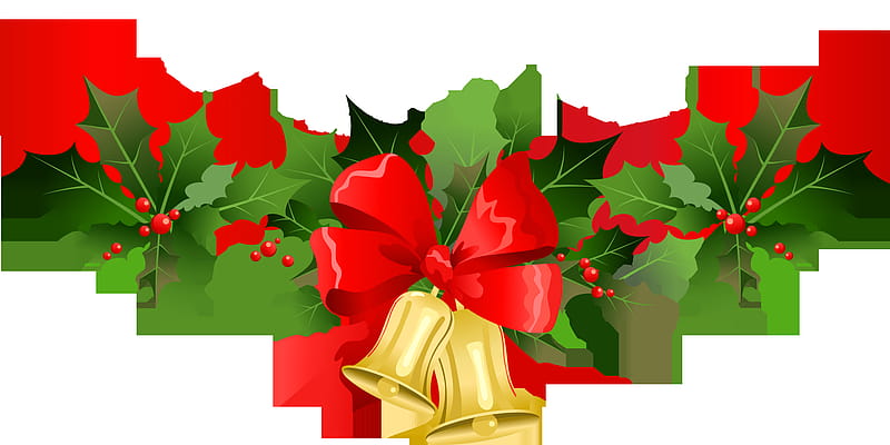 Christmas Banner With Gold Bells Clipart​ High Quality And Transparent PNG Clipart, HD wallpaper