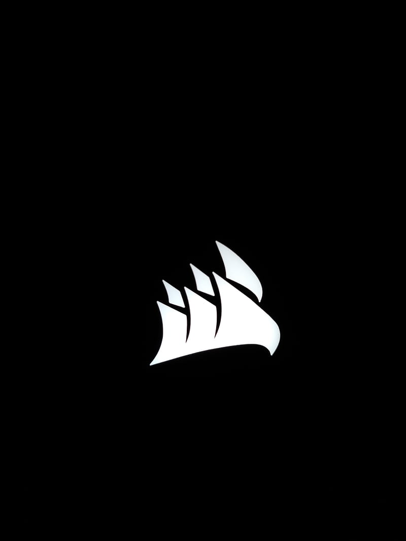 CORSAIR logo, corsair, gaming, logo, minimalist, white, HD phone wallpaper