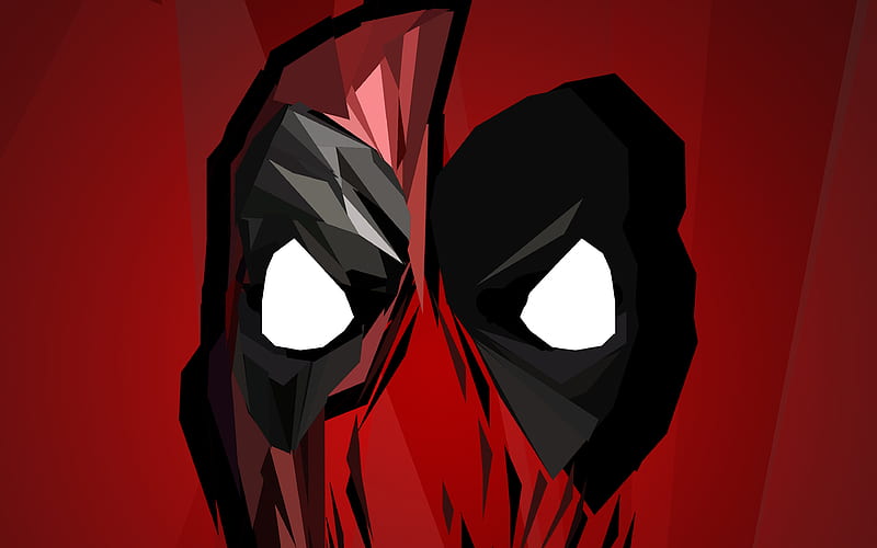 Deadpool minimal, superheroes, mask, Deadpool 2, HD wallpaper