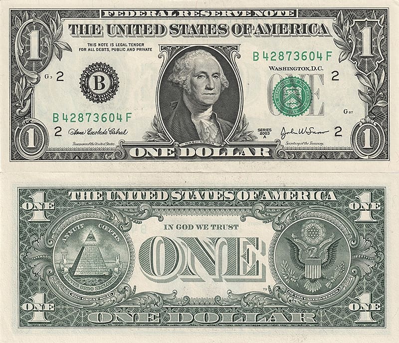 United States 1 Dollar, USA, 1 Dolar, Notaphily, Banknote, HD wallpaper