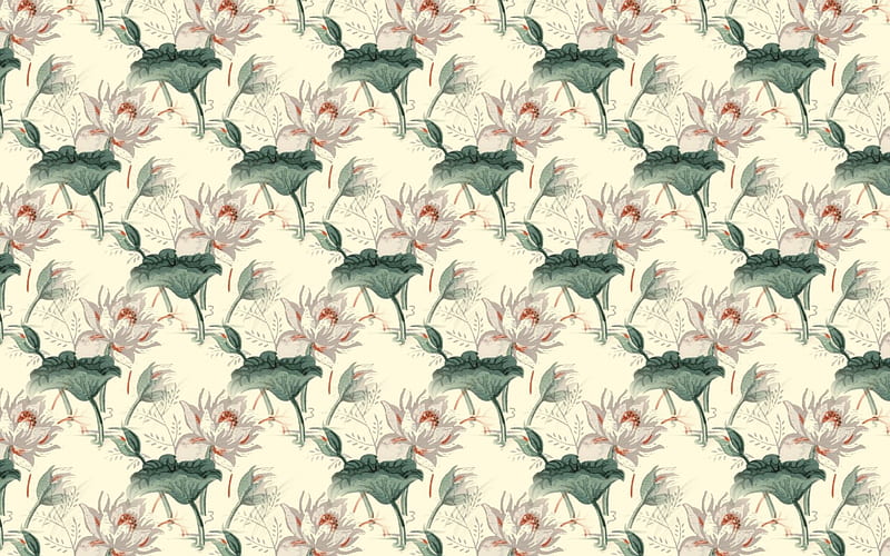 Texture, pattern, lotus, green, flower, paper, leaf, HD wallpaper