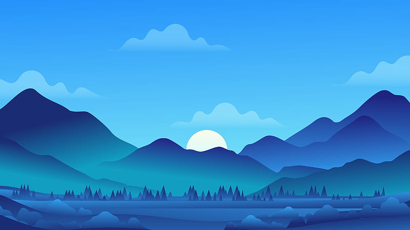 Mountains after Sunset 4K 8K Wallpapers, HD Wallpapers