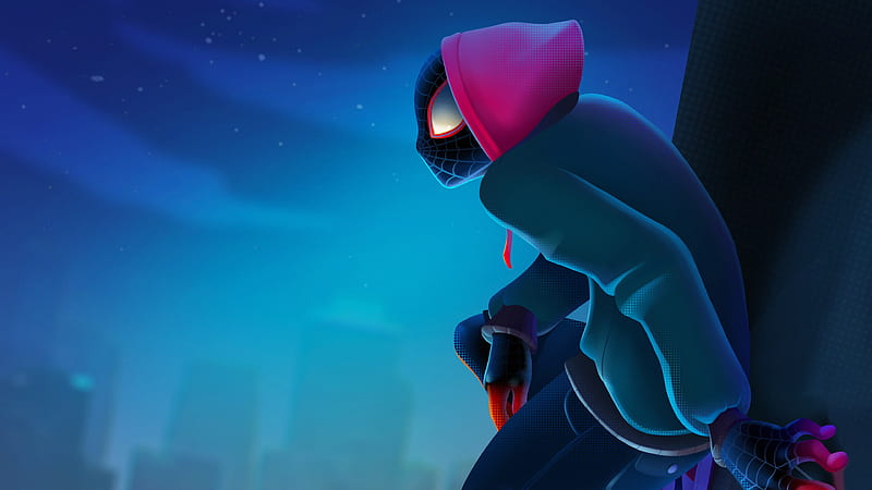 miles morales, spider-man: into the spider-verse, artwork, animation, Movies, HD wallpaper
