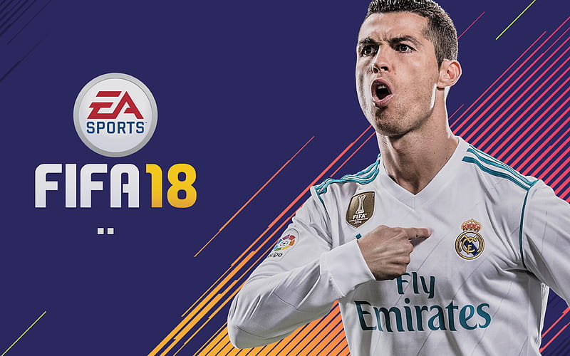 Cristiano Ronaldo FIFA 18, CR7, 2017 games, football simulator, FIFA18, EA SPORTS, FIFA, HD wallpaper