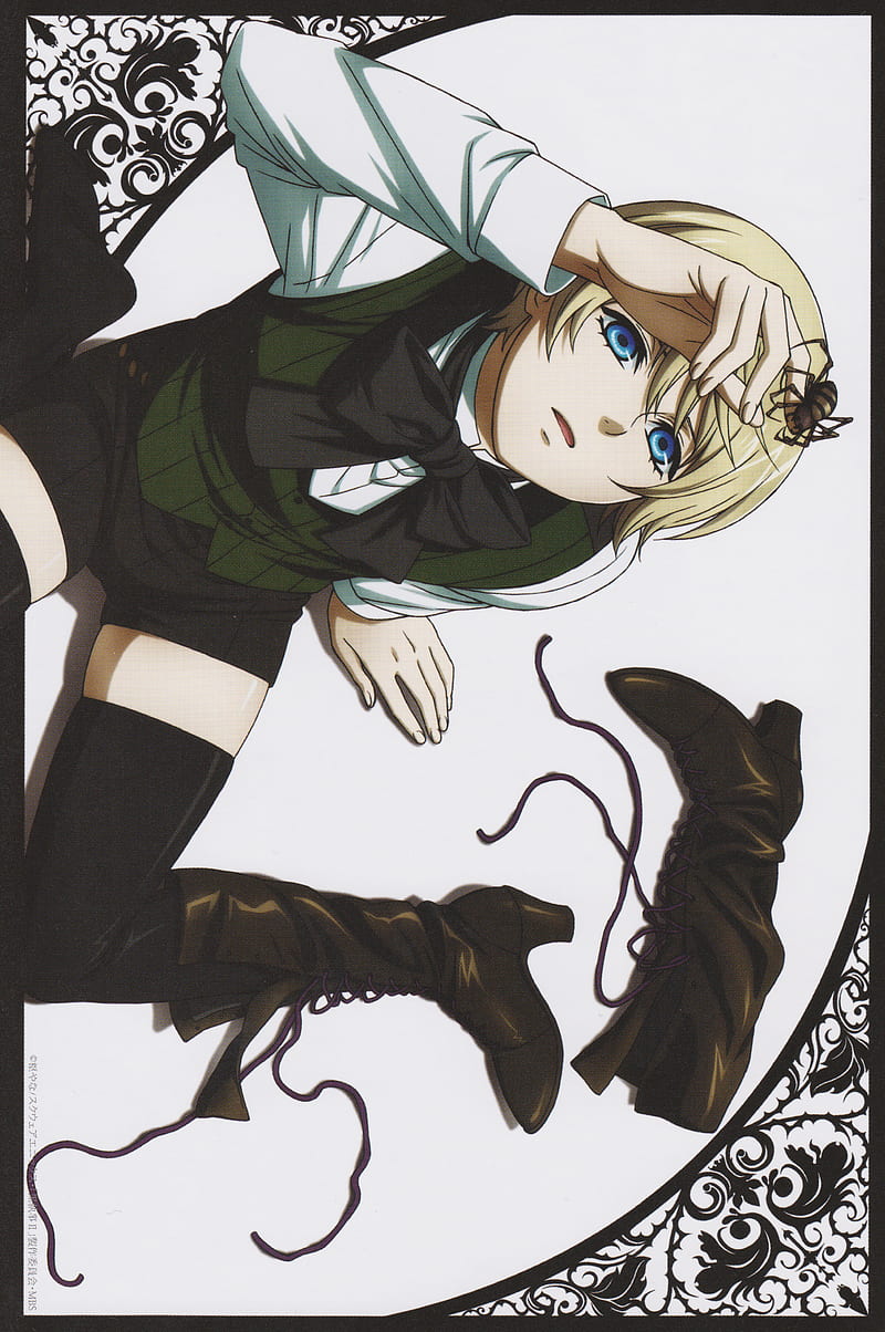 Kuroshitsuji , Black Butler, anime, blue eyes, blonde, HD phone wallpaper