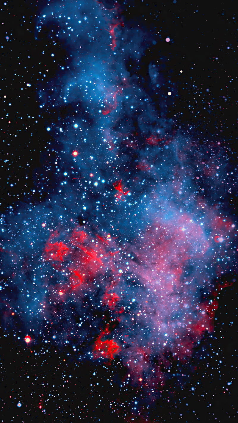 space cloud, blue, dark, galaxy, nebula, scifi, stars, universe, HD phone wallpaper
