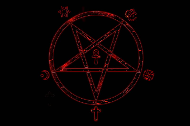 Dark, Satanic, Pentagram, HD wallpaper