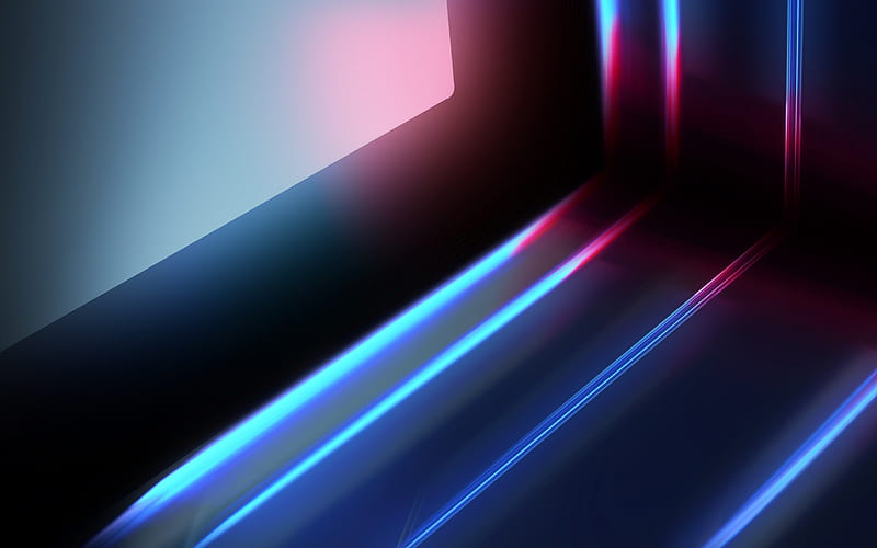 red blue neon background, creative neon backgrounds, neon light, black background, HD wallpaper