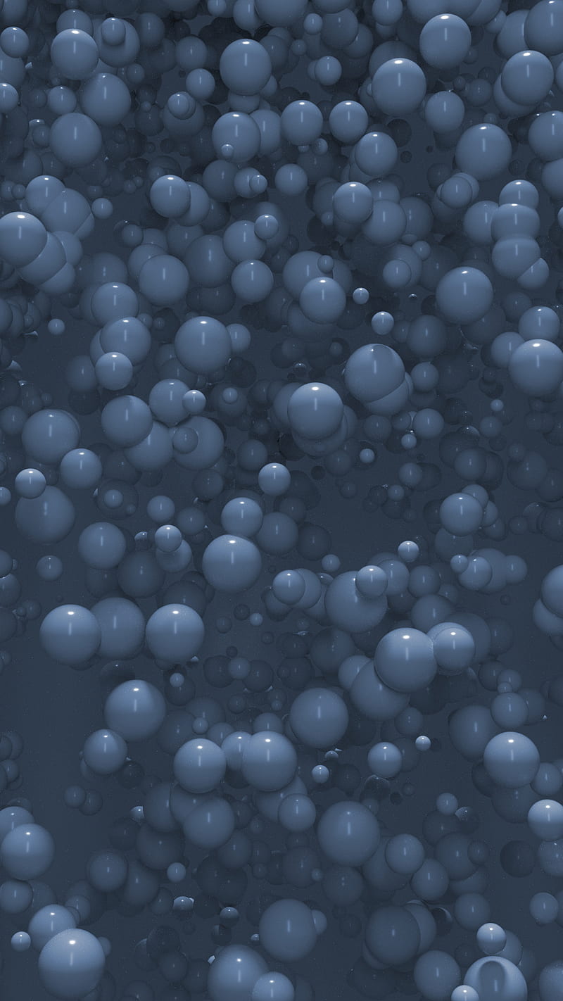 Blueberryfields, balls, blue, desenho, glossy, monochrome, HD phone wallpaper