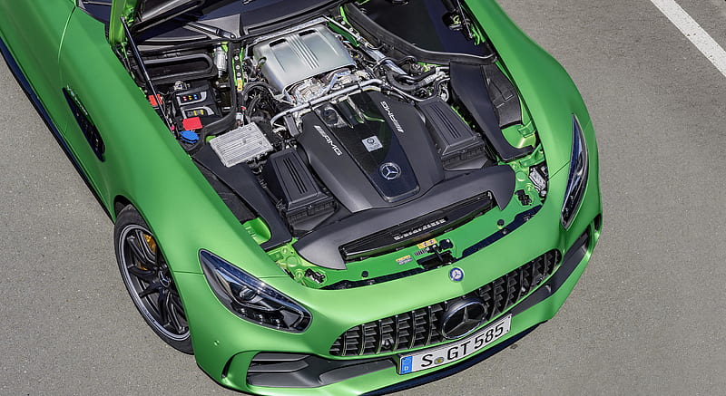 2017 Mercedes-AMG GT R (Color: Green Hell Magno) - Engine , car, HD wallpaper