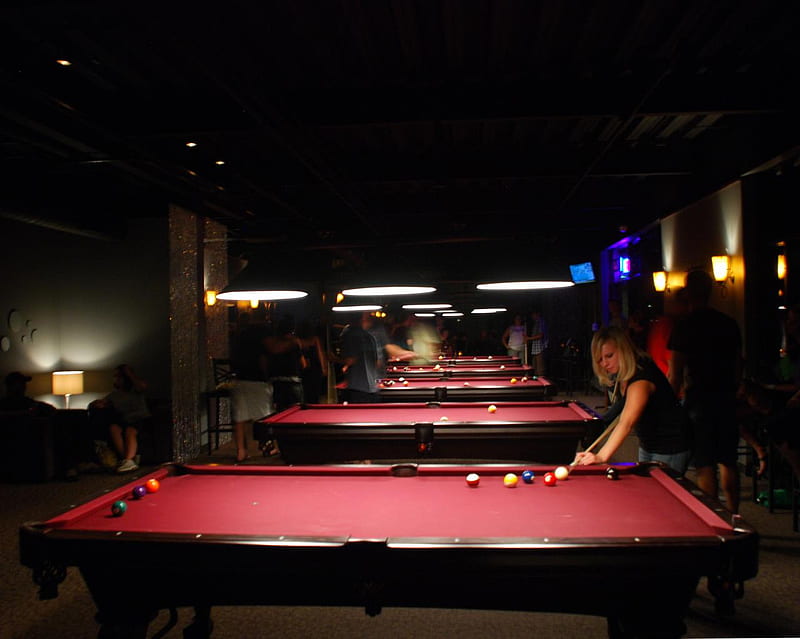 The pool hall, sports, entertainment, people, HD wallpaper