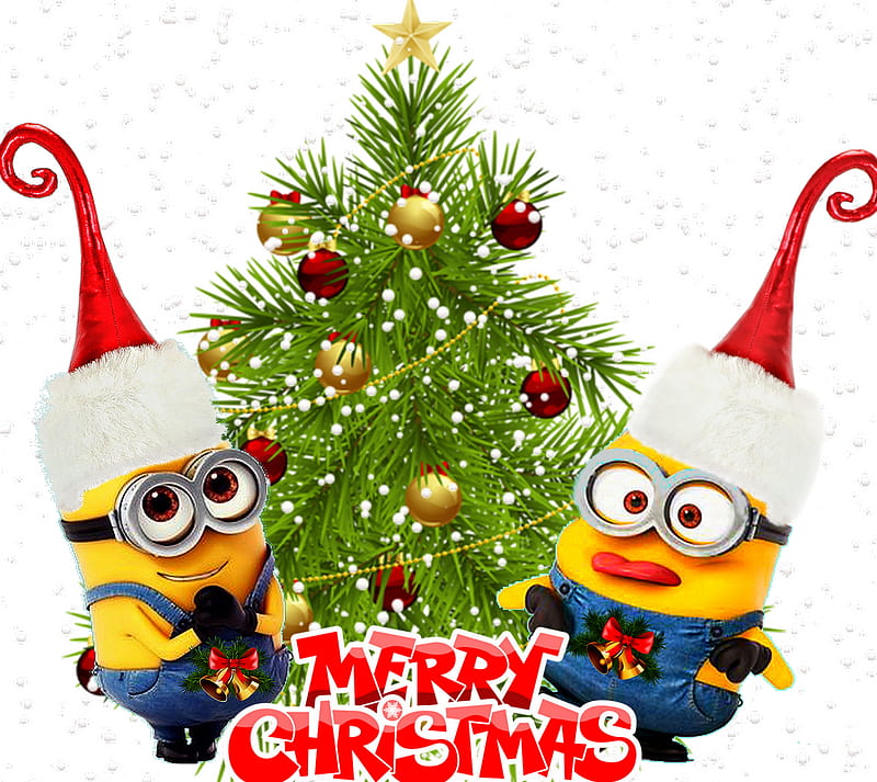 Minion Christmas, merry, merry christmas, xmas, HD wallpaper