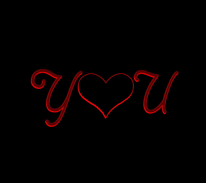 Love you, black, feeling, heart, red, HD wallpaper | Peakpx
