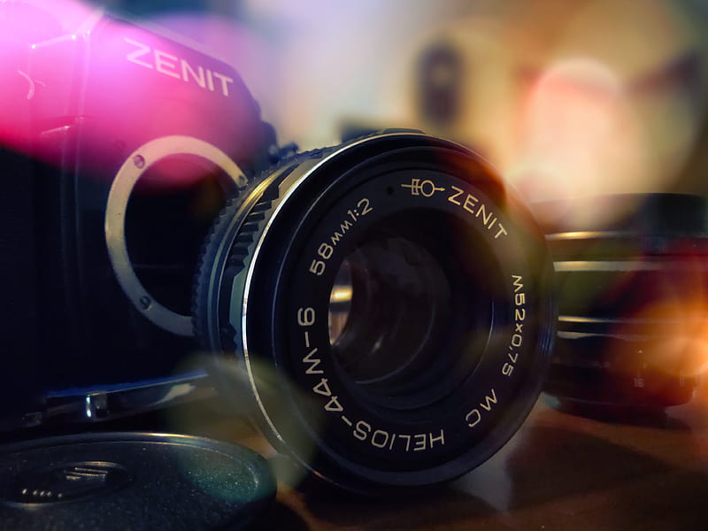 Zenit camera, analogic, analogica, fotocamera, lens, lente, obbiettivo, old, vecchia, HD wallpaper