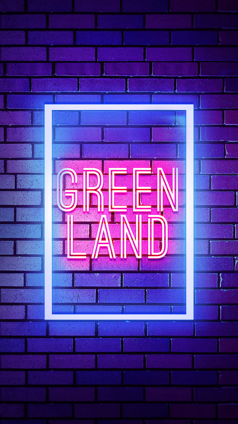 Greenland, Neon Greenland, countries, country, country name, HD phone wallpaper