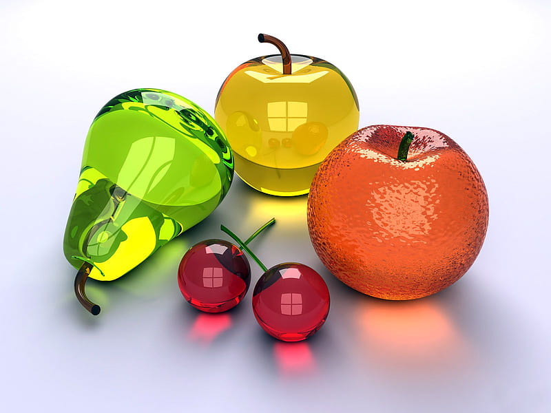 3d fruites, abstract, 3d and cg, HD wallpaper