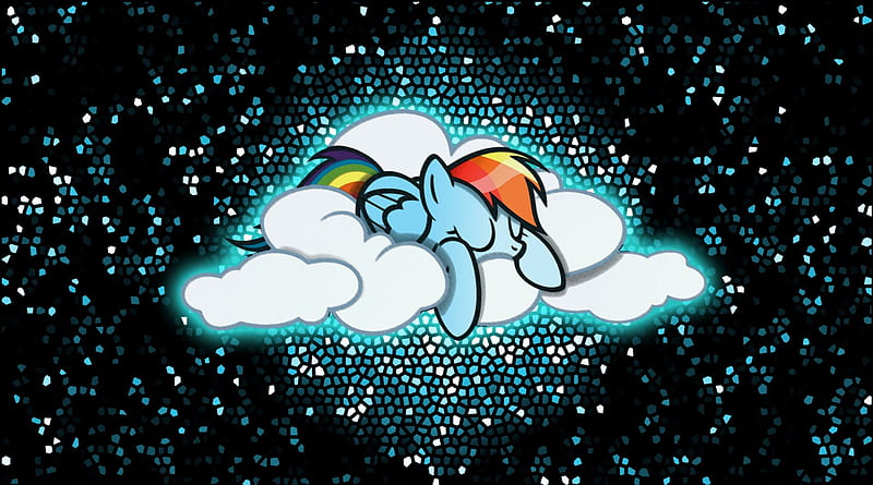 Rainbow Dash, My Little Pony, Friendship is Magic, Rainbow, Cartoon, Cloud, HD wallpaper