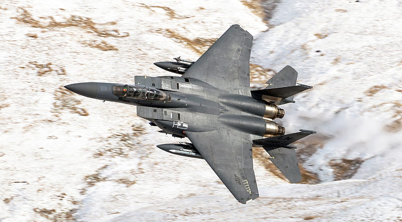 flying black f14 tomcat in sky, HD wallpaper