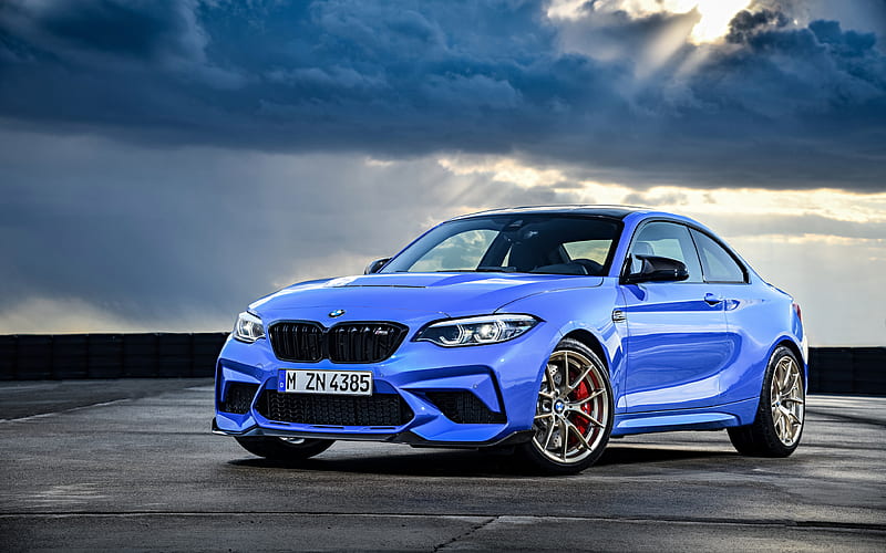 BMW M2 CS F87, 2019 cars, blue coupe, 2019 BMW M2, german cars, BMW, HD wallpaper