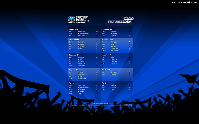 Fixtures 2010-11, HD wallpaper