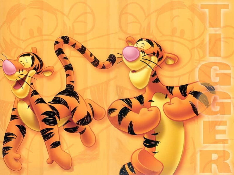 Tigger, stiped comic tiger, HD wallpaper