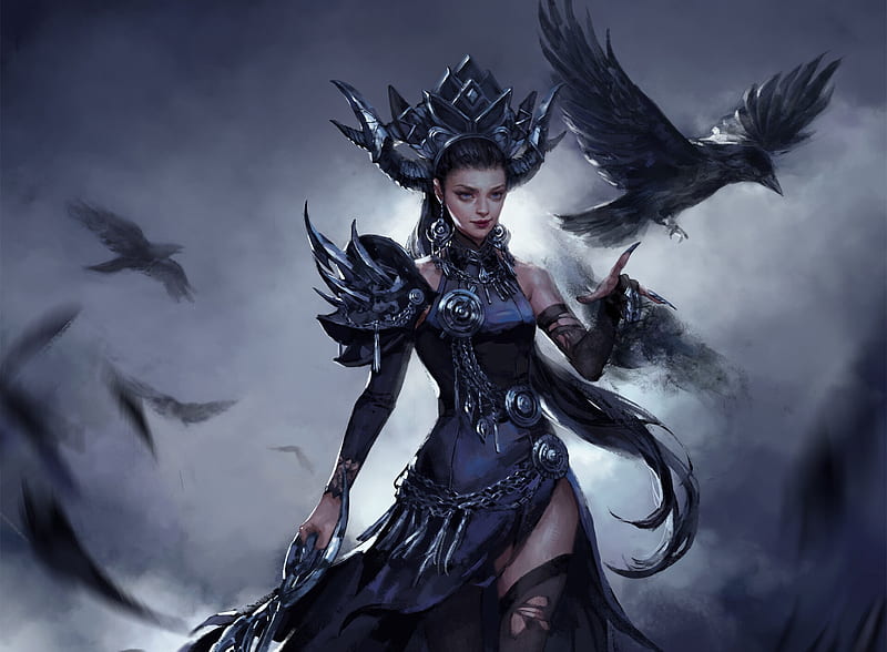Spooky Dark Lady Black Dai Fantasy Armor Stock Photo by ©Ravven