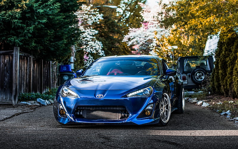 Toyota GT86, 2017, Japanese sports car, sports coupe, blue GT86, tuning, new Japanese cars, Toyota, HD wallpaper
