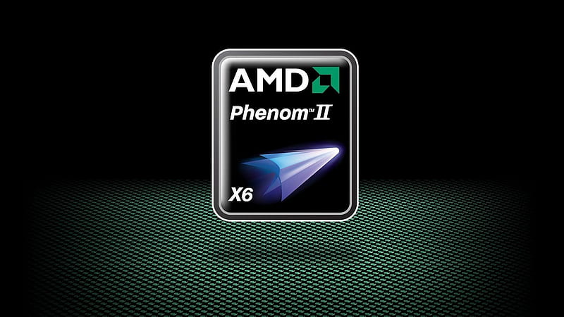 processor, six cores, amd, phenom ii, flagship, logo, HD wallpaper