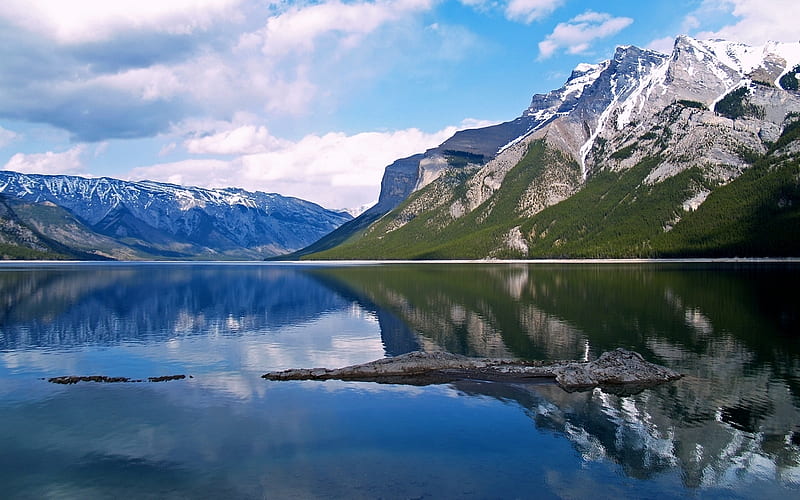 Nature, Mountain, Lake, Canada, Earth, Banff National Park, Lake Minnewanka, HD wallpaper