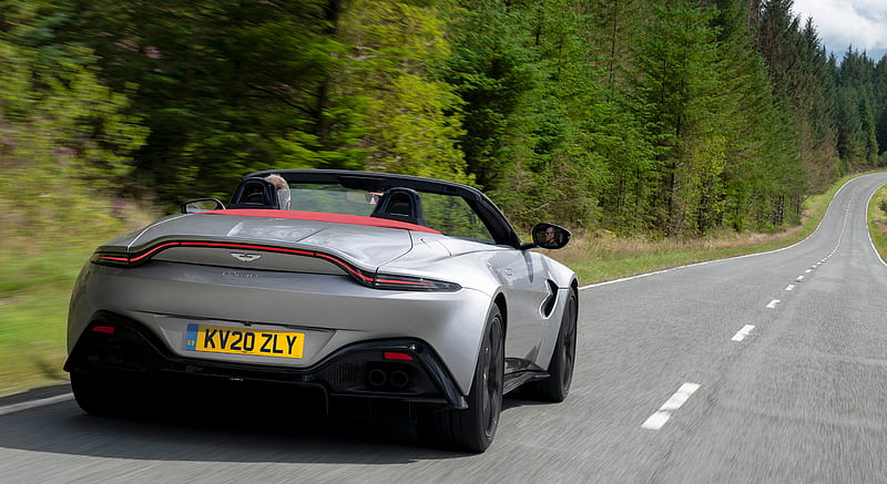 2021 Aston Martin Vantage Roadster (Color: Spirit Silver) - Rear , car, HD wallpaper 2021 Aston Martin Vantage Roadster (Color: Spirit Silver) - Rear , car, HD wallpaper