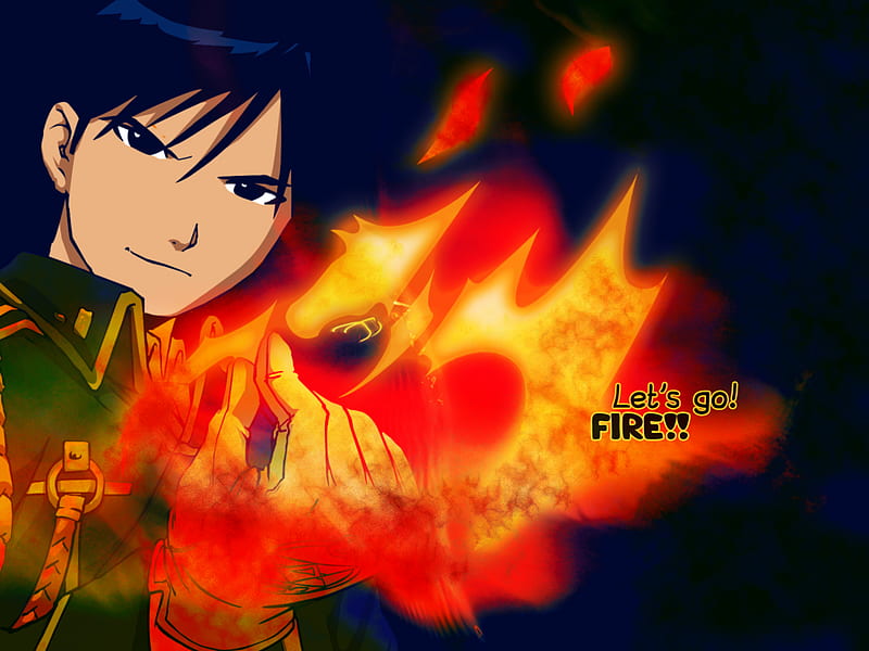 Lexica - Roy mustang, fullmetal alchemist style, Mustang, cartoon nature  sticker, fury, fire, anime style, anime initial d style, solid background  co