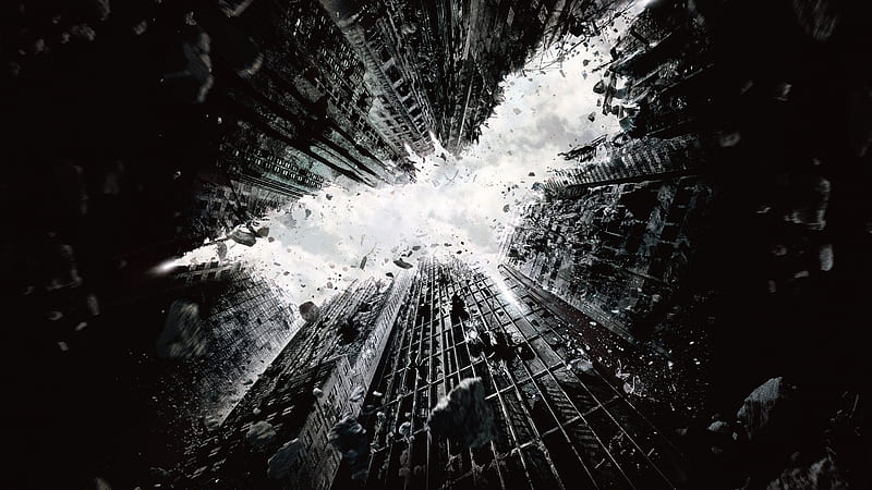 Batman The Dark Knight Rises, ruined city, HD wallpaper