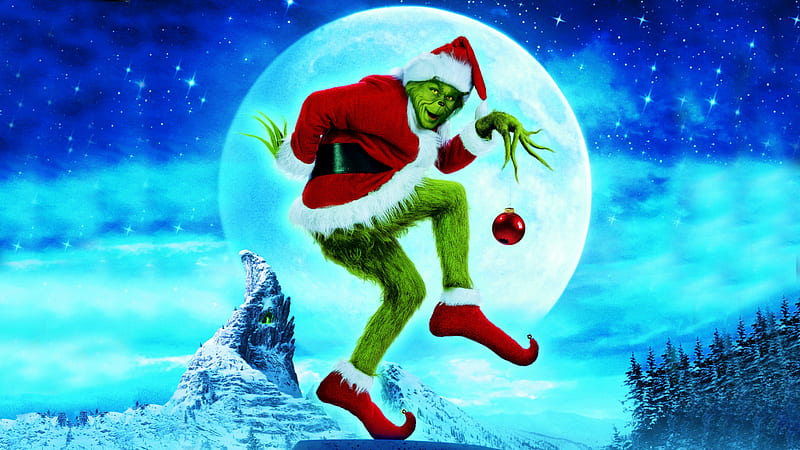 How the Grinch Stole Christmas Grinch In Moon Background The Grinch, HD wallpaper