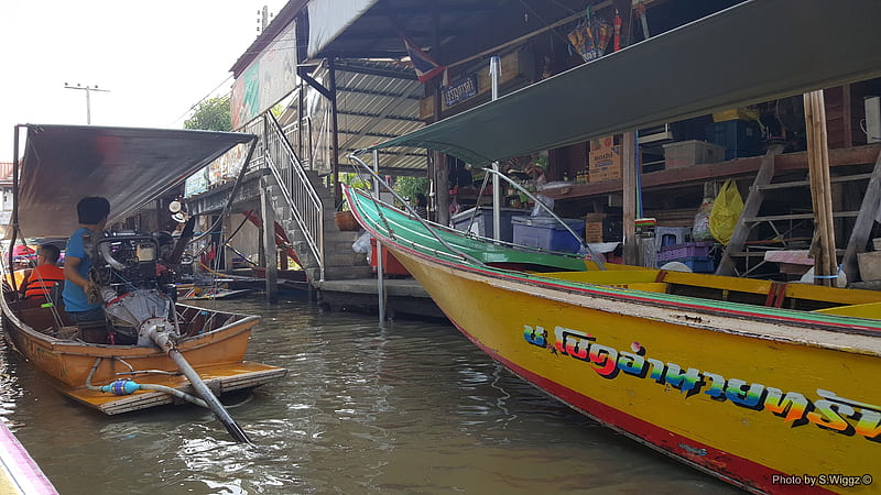 Speed Boats, Bangkok, Thailand, Water, Floating, Thailand, Market, Speed, Boats, Bangkok, HD wallpaper