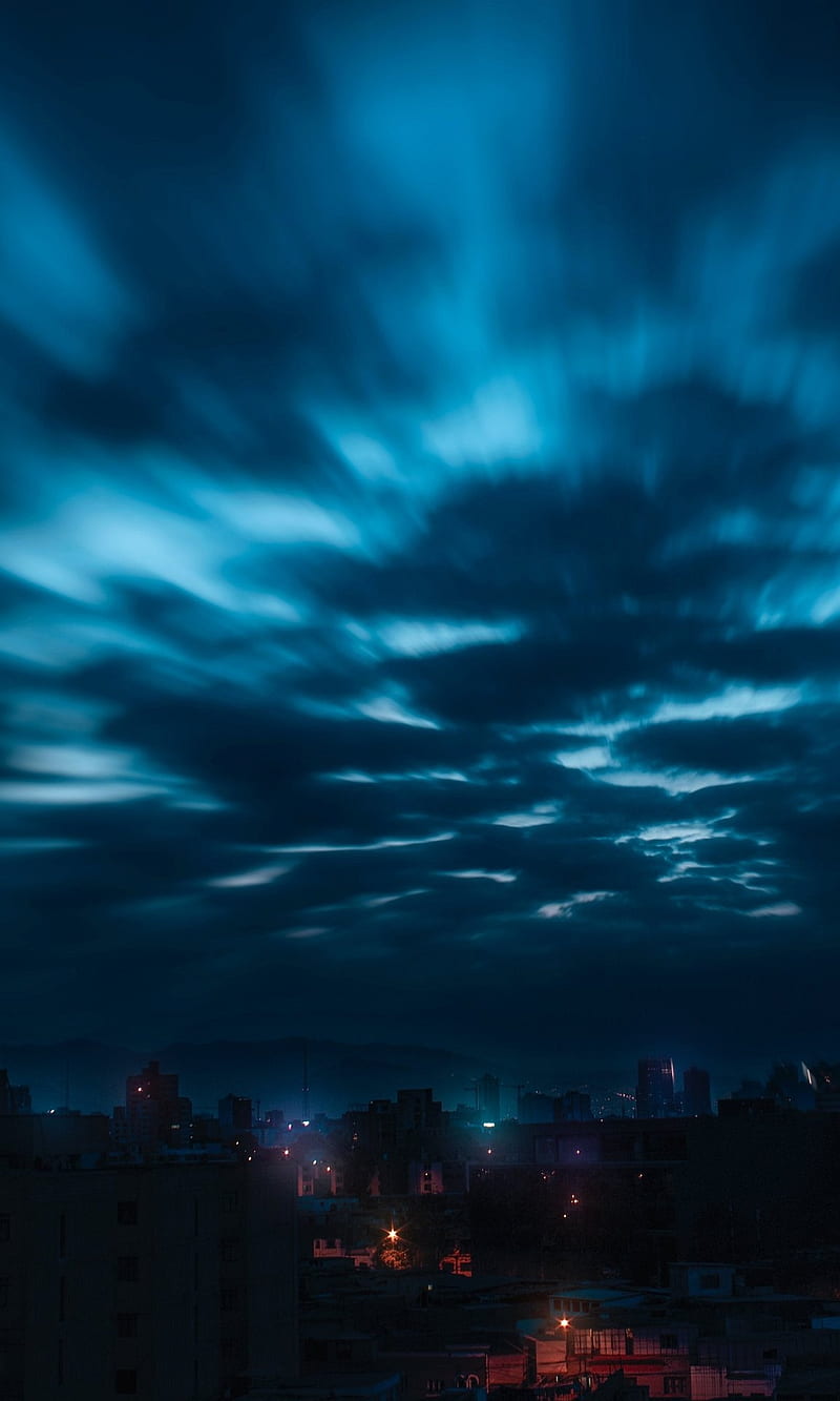 Cielo azul, town, sunsets, HD phone wallpaper