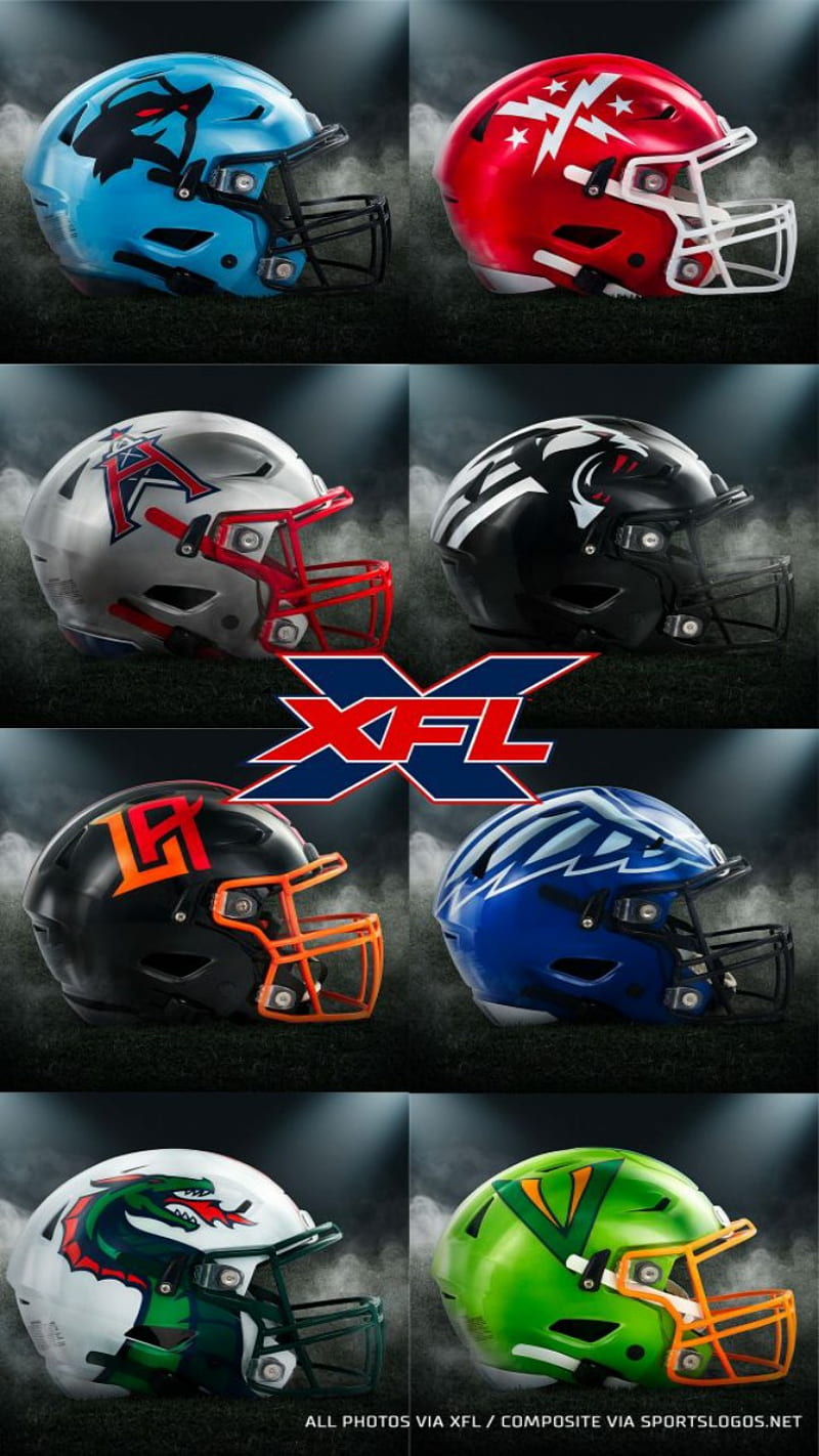 XFL Helmets, espn, football, fox, helmet, sport, esports, team, teams, HD phone wallpaper