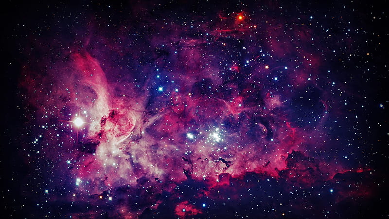 Purple Pink Galaxy Space Stars Nebula Space, HD wallpaper