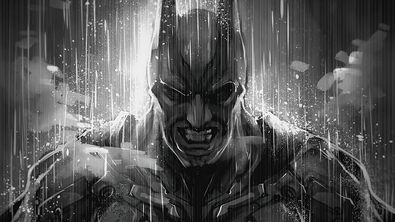 Batman Monochrome Artwork, batman, superheroes, artwork, artist, artstation, HD wallpaper