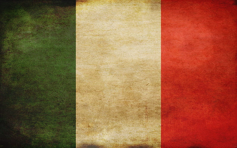 Flag of Italy, retro style, retro texture, Italian flag, Italy, HD wallpaper