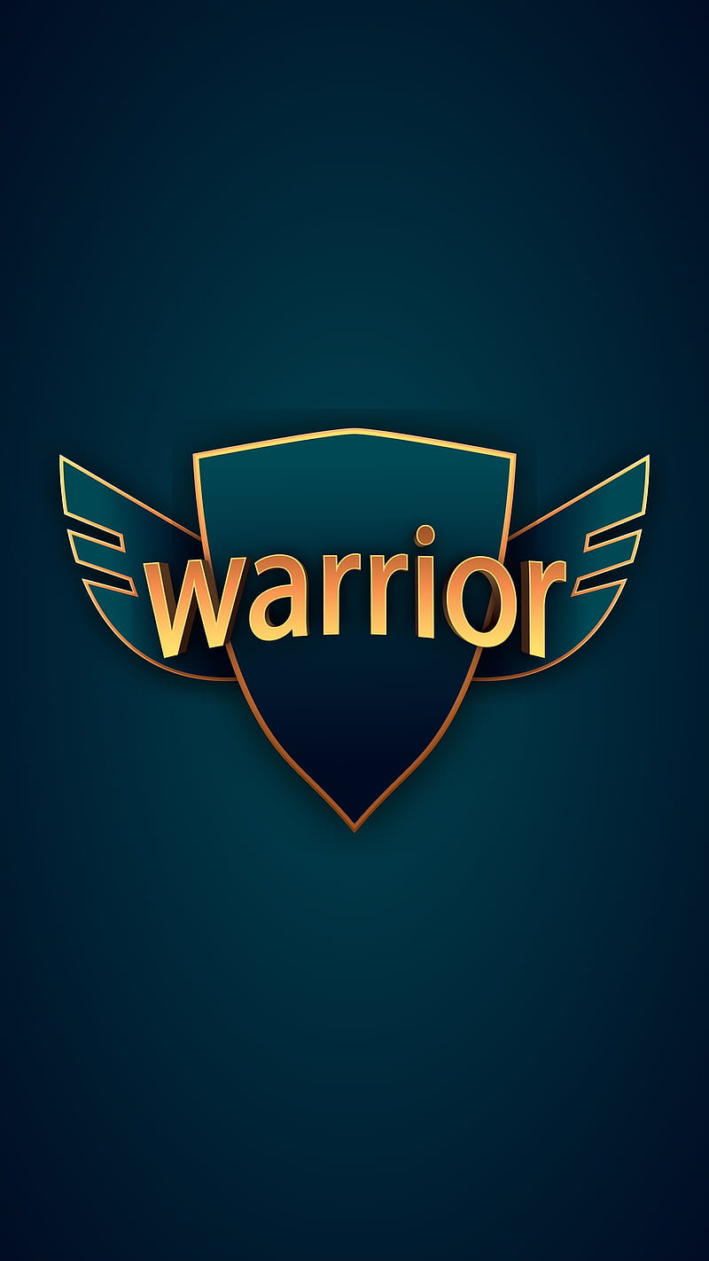 Warrior, electric blue, new, symbol, logo, 2021, HD phone wallpaper