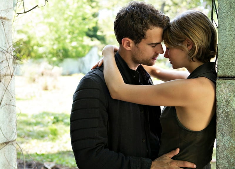 The Divergent Series: Allegiant (2016), Theo James, man, woman, girl, actress, divergent series, love, allegiant, Shailene Woodley, couple, actor, HD wallpaper