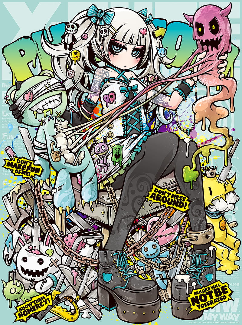 anime girls, anime, original characters, tattoo, Project.C.K., HD phone wallpaper