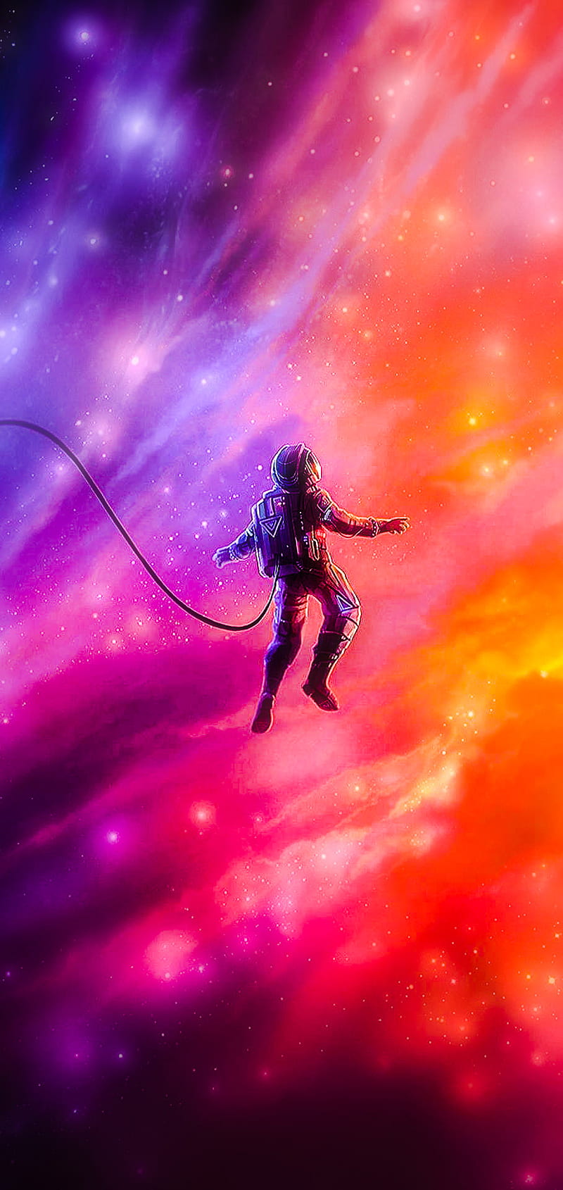 Floating in a galaxy, space, HD phone wallpaper