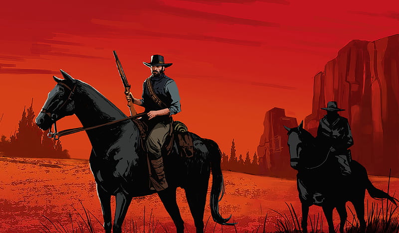 Red Dead Redemption 2 Cover, red-dead-redemption-2, games, artwork, artstation, HD wallpaper