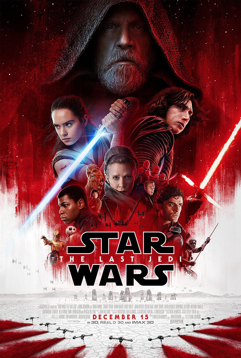 Star Wars, movies, Star Wars: The Last Jedi, poster, Daisy Ridley, Mark Hamill, 2017 (Year), HD phone wallpaper