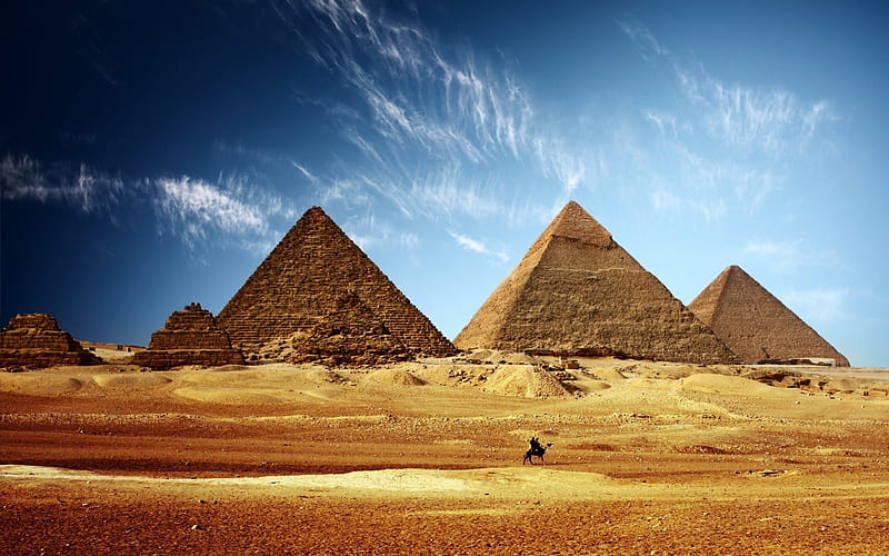 Egyptian Pyramids, pyramids, egyptinn, pyramid, ancient, HD wallpaper