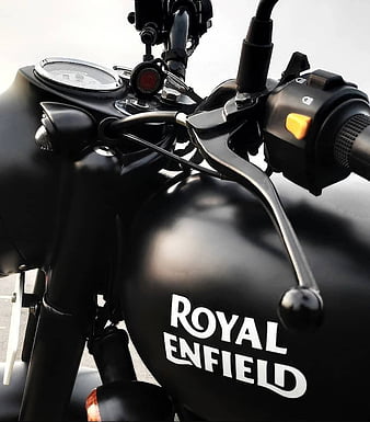 Royal Enfield, classic, matte black, mat black, 350, 500, HD phone wallpaper
