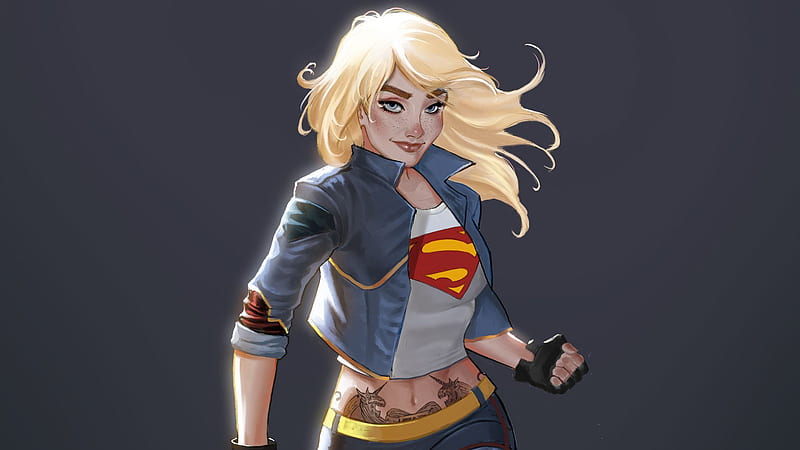 Urban Supergirl, supergirl, superheroes, digital-art, artwork, HD wallpaper